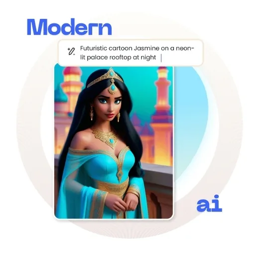 AI-generated cartoon characters created from text prompts.